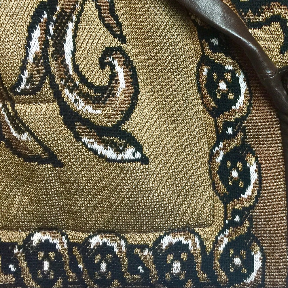 🌟ST JOHN COLLECTION JACKET BROWN LEATHER TRIM 4 - Picture 7 of 8